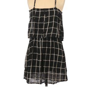 Michael Stars Black Grid Cross Back Dress